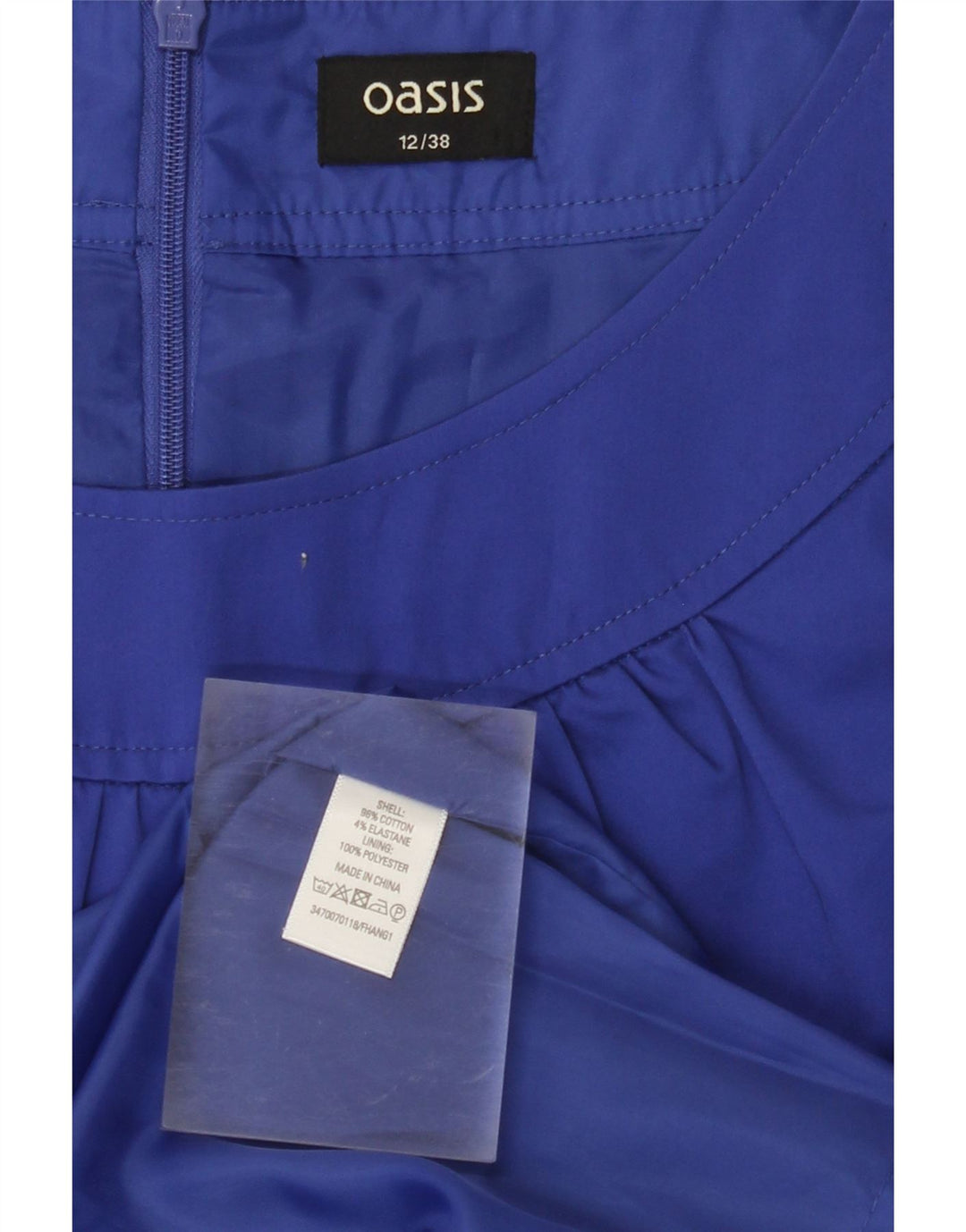 Женское платье-футляр OASIS UK 12, средний темно-синий, хлопок