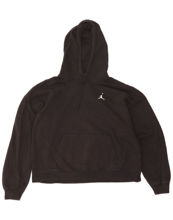 Женский джемпер с капюшоном Jordan Oversized UK 10, маленький черный, хлопок