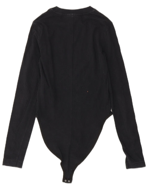 Женское боди с длинными рукавами и графикой Nike UK 4 XS, черный хлопок