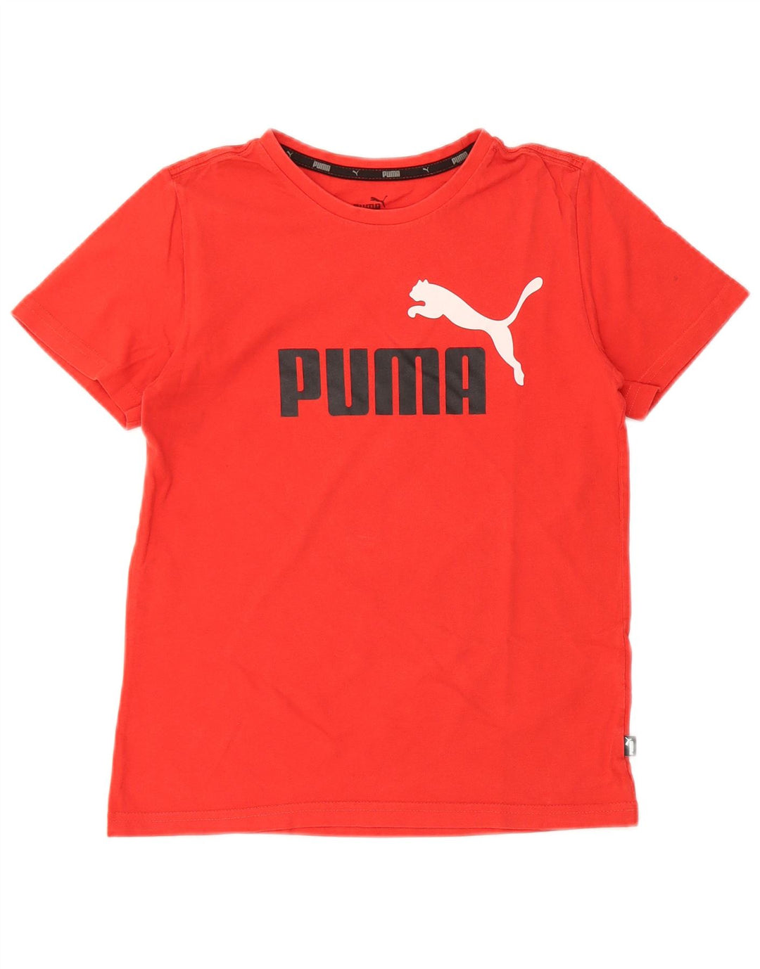 Футболка с рисунком PUMA для девочек, топ 11-12 лет, красная