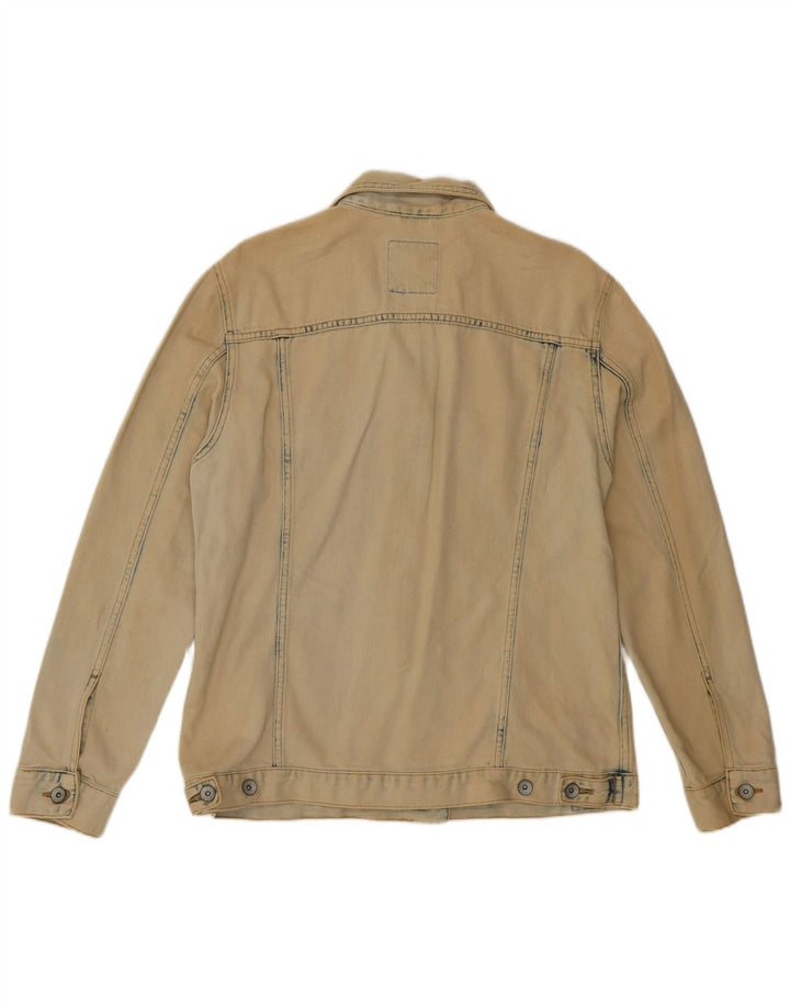 Женская джинсовая куртка SUPERDRY UK 10, маленькая, бежевый, хлопок