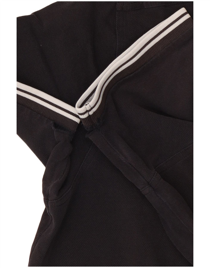 Мужская рубашка-поло Fred Perry среднего размера, темно-синяя, хлопок