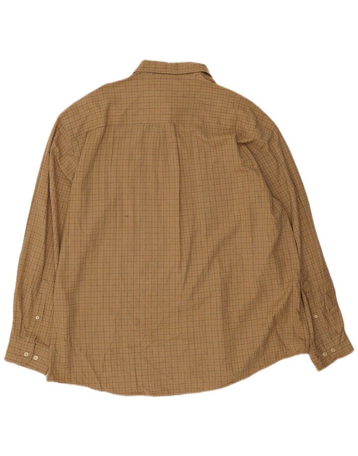 Мужская фланелевая рубашка Nautica 2XL, хлопковая бежевая клетка