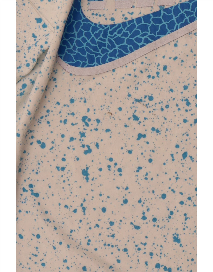 Мужская футболка с рисунком NIKE, средний размер, белый хлопок с крапинками