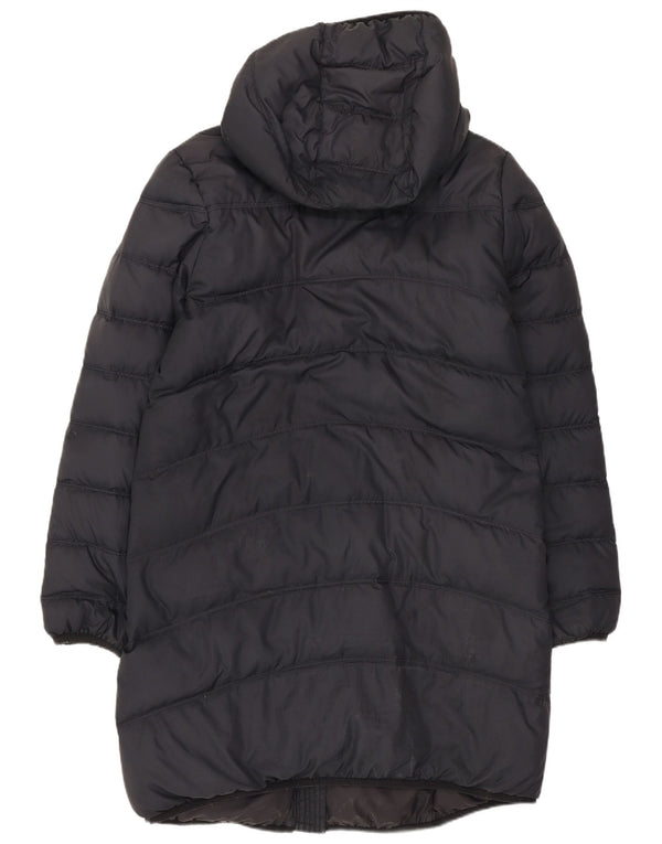 Nike Womens Oversized Hooded Padded Coat UK 10 Small Navy Blue Polyester