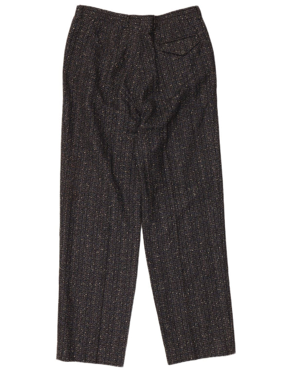 Винтажные мужские костюмные брюки с привязкой IT 50, большие W32 L31, серые, шерстяные в крапинку