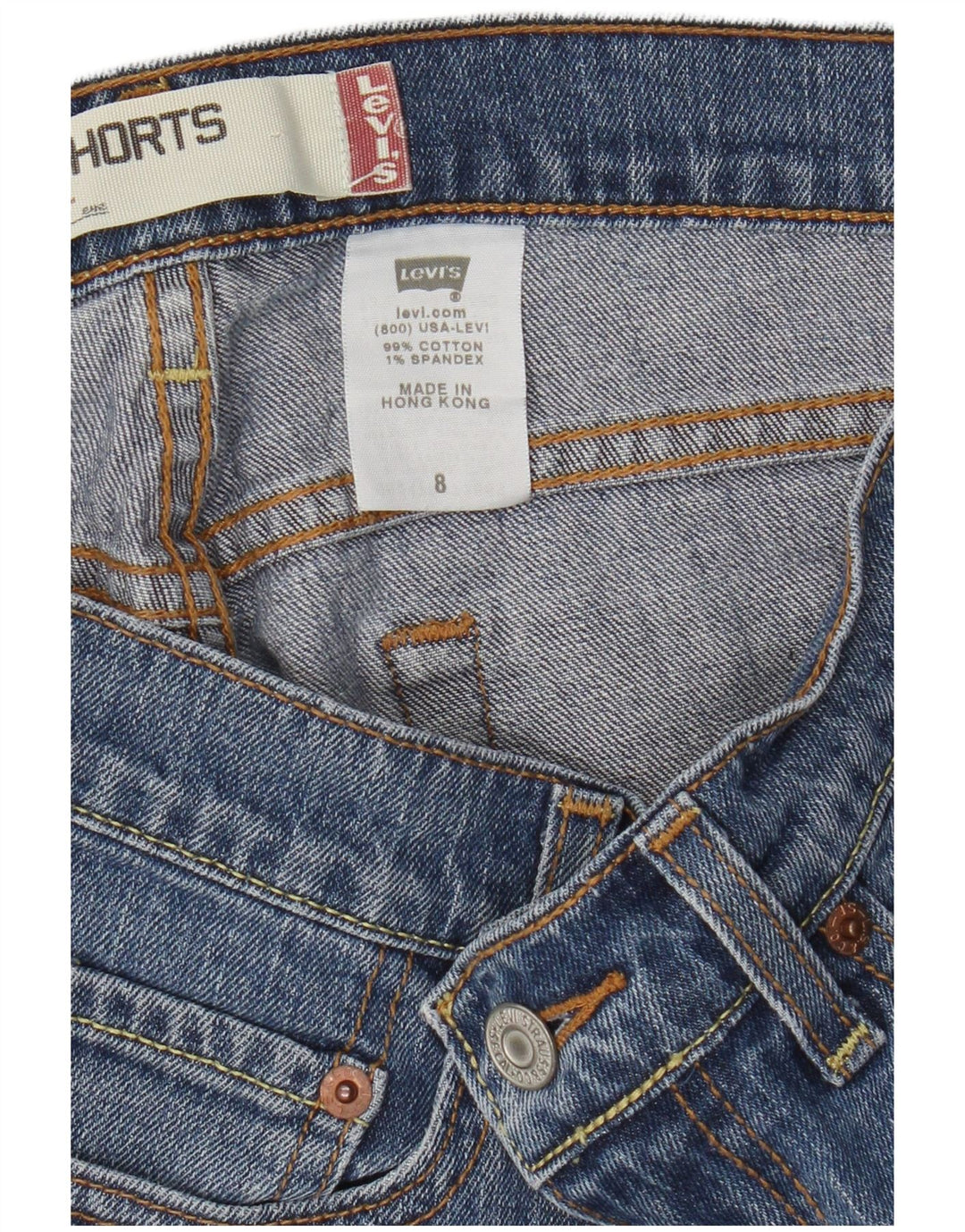 Женские джинсовые шорты Levi's 515 US 8, средние W30, синие, хлопок