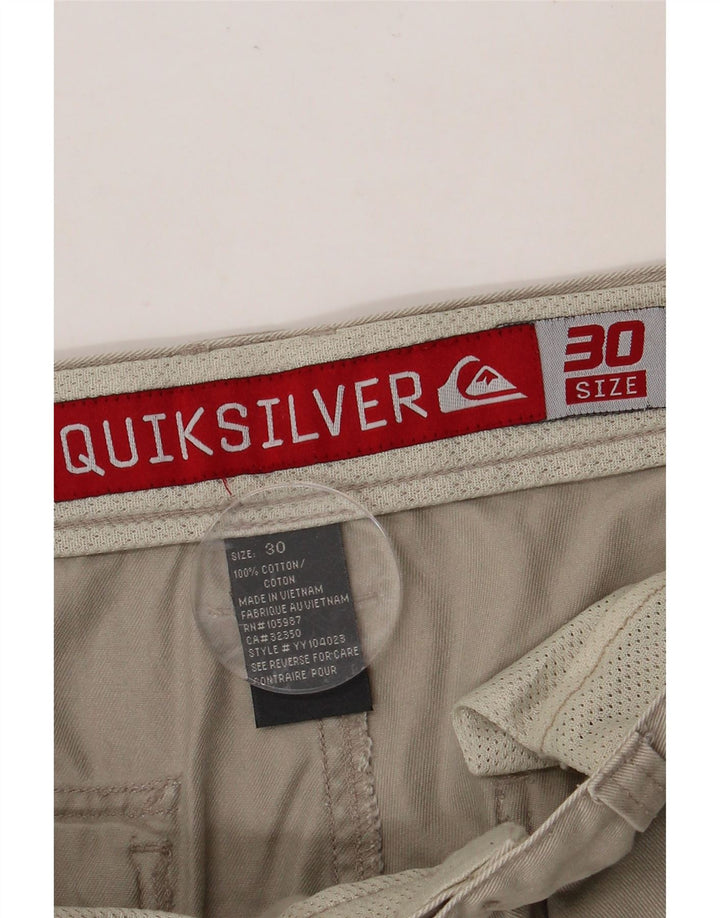 QUIKSILVER Мужские шорты-карго W30, хлопковые, среднего серого цвета