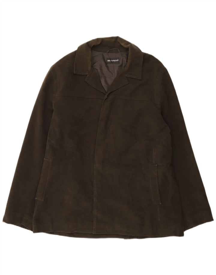 Мужская замшевая куртка Marks & Spencer с автографом UK 42 XL цвета хаки