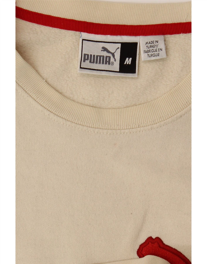 PUMA Мужской свитшот с рисунком, средний, белый