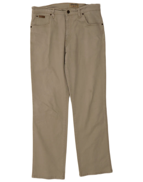 Мужские прямые повседневные брюки Wrangler Texas Stretch W32 L30, бежевый хлопок