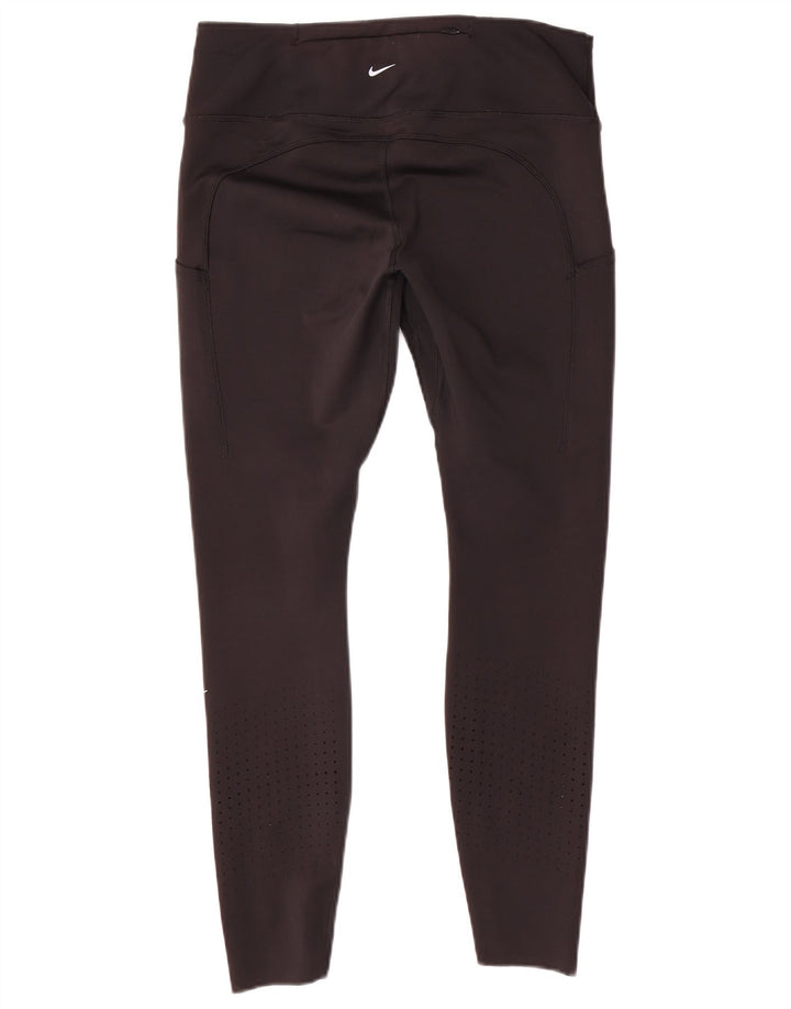 Женские леггинсы Nike Dri Fit UK 14, большие черные полиэстер