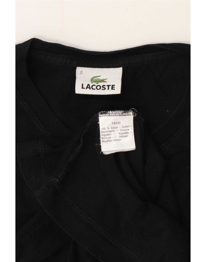 Мужской топ с длинным рукавом Lacoste, размер 2 XS, черный хлопок