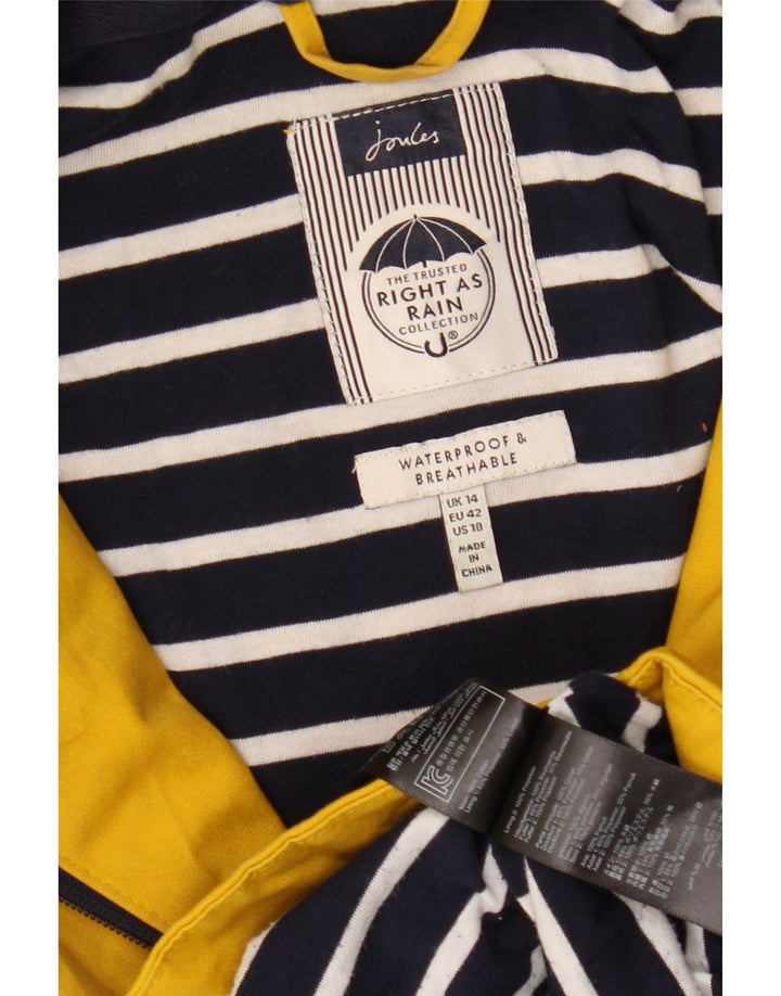 JOULES Женский плащ с капюшоном UK 14, большой, желтый, полиэстер