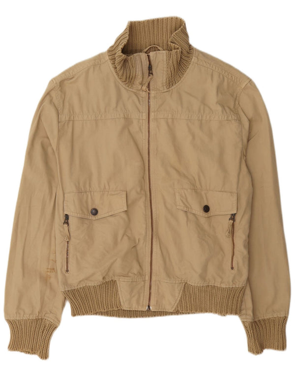 Мужская куртка-бомбер Zara UK 42 XL, бежевый хлопок
