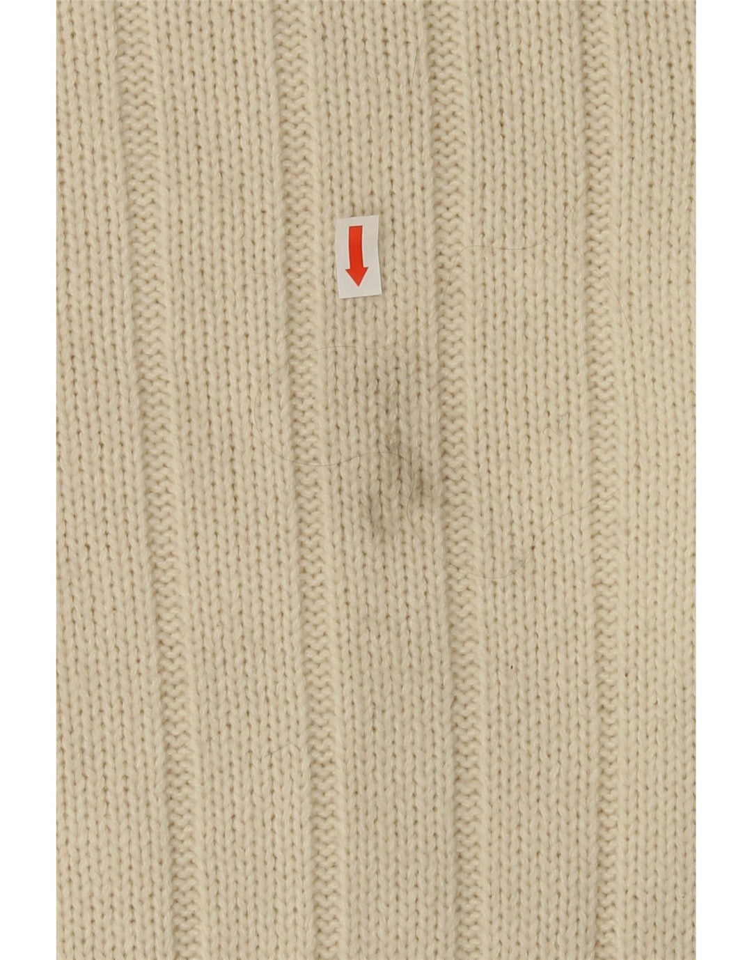 MAN'S WORLD Mens V-Neck Jumper Sweater IT 52 Large Off White Polyacrylic Vintage Man's World and Second-Hand Man's World from Messina Hembry 