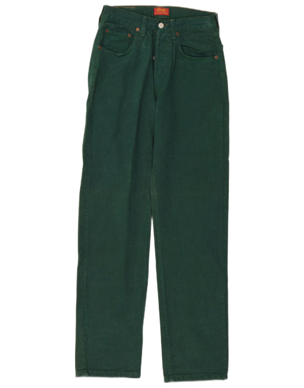 Женские прямые джинсы Aviatic с высокой посадкой W29 L33, зеленые