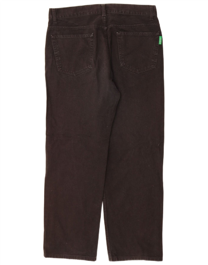 Мужские прямые джинсы BENETTON W34 L29, черный хлопок