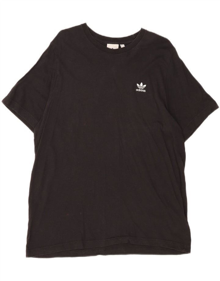 ADIDAS Mens T-Shirt Top Large Black Cotton Vintage Adidas and Second-Hand Adidas from Messina Hembry 