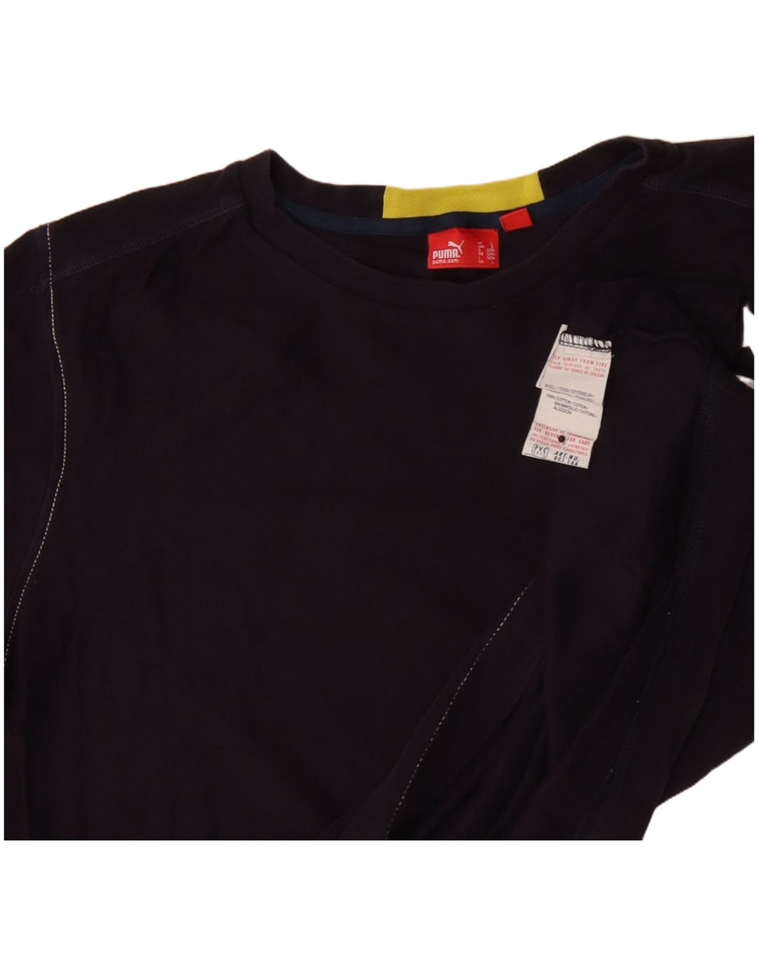 Мужская футболка с рисунком Puma, большая темно-синяя хлопковая футболка с цветными блоками