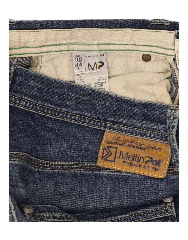 Женские прямые джинсы Meltin' Pot W33 L34, синий хлопок