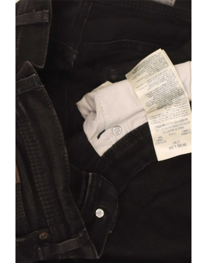 Мужские прямые джинсы Wrangler Utah W36 L34, черный хлопок
