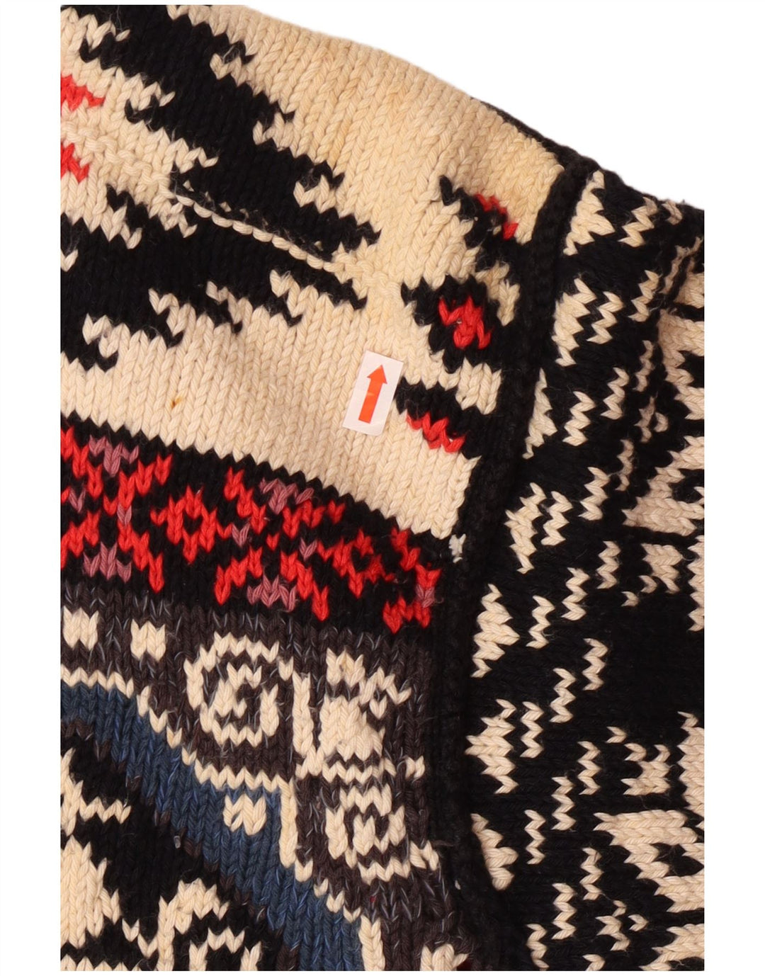 Винтажный женский свитер-кардиган с графическим рисунком, Великобритания, 10 маленьких разноцветных богемных цветов