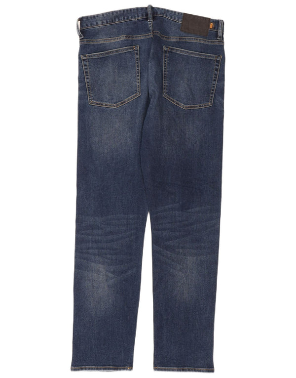 Мужские прямые джинсы Superdry W32 L30 темно-синие из полиэстера