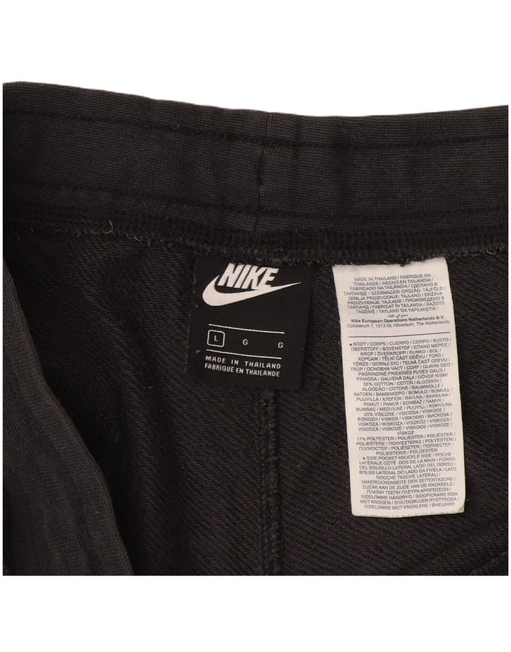 Мужские спортивные шорты с графическим рисунком Nike, большие черные хлопковые