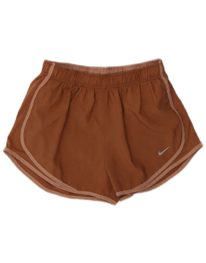 Женские спортивные шорты Nike UK 12, средний коричневый полиэстер