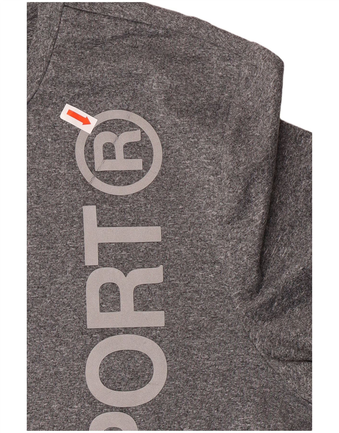 Женская футболка с рисунком Superdry Top UK 14, большой серый полиэстер с крапинками