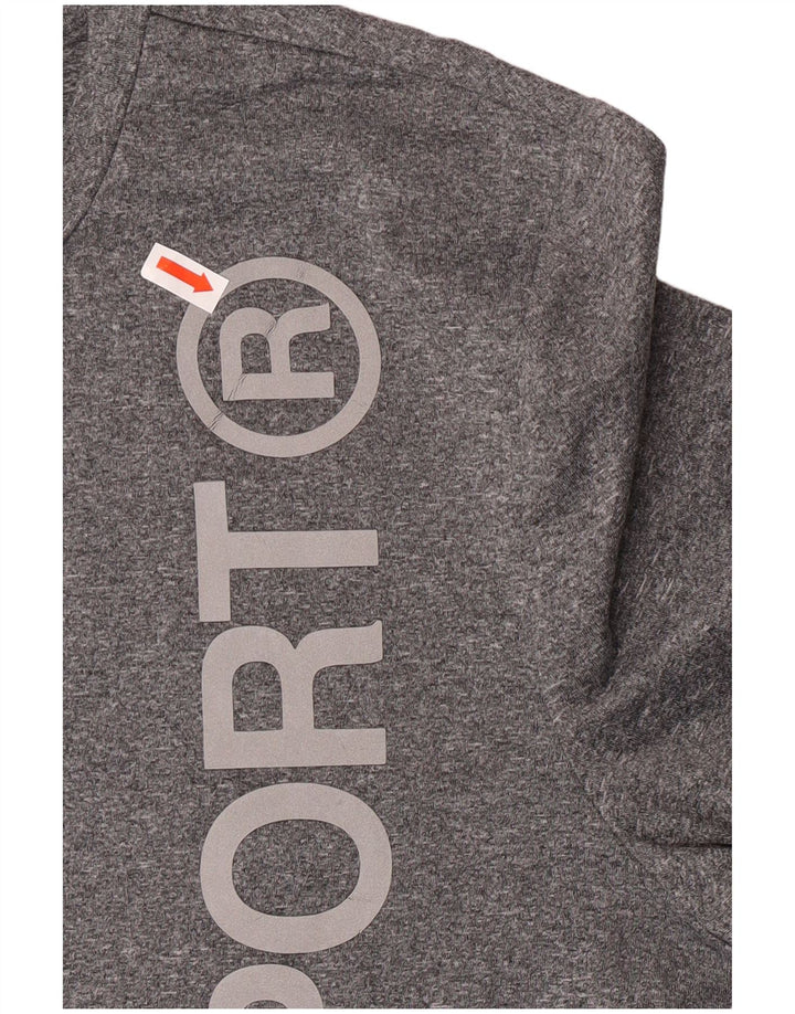 Женская футболка с рисунком Superdry Top UK 14, большой серый полиэстер с крапинками