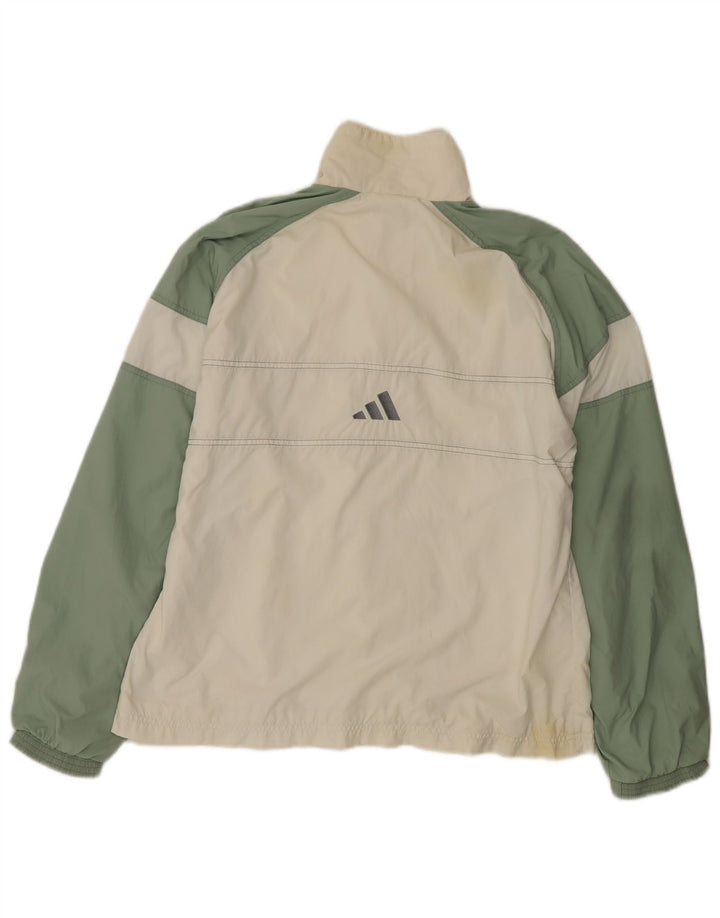 Женский спортивный костюм Adidas Top Jacket UK 16, большой белый полиамид с цветными блоками
