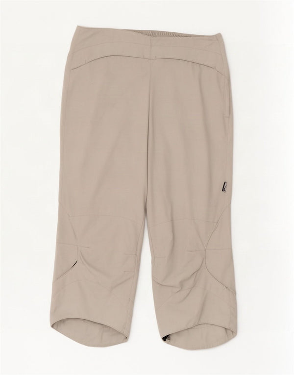 Женские капри Nike UK 12 Medium W28 L20 Бежевые нейлоновые спортивные брюки