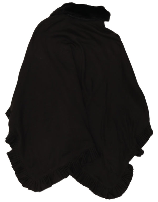 Vintage Womens Poncho Coat One Size Black