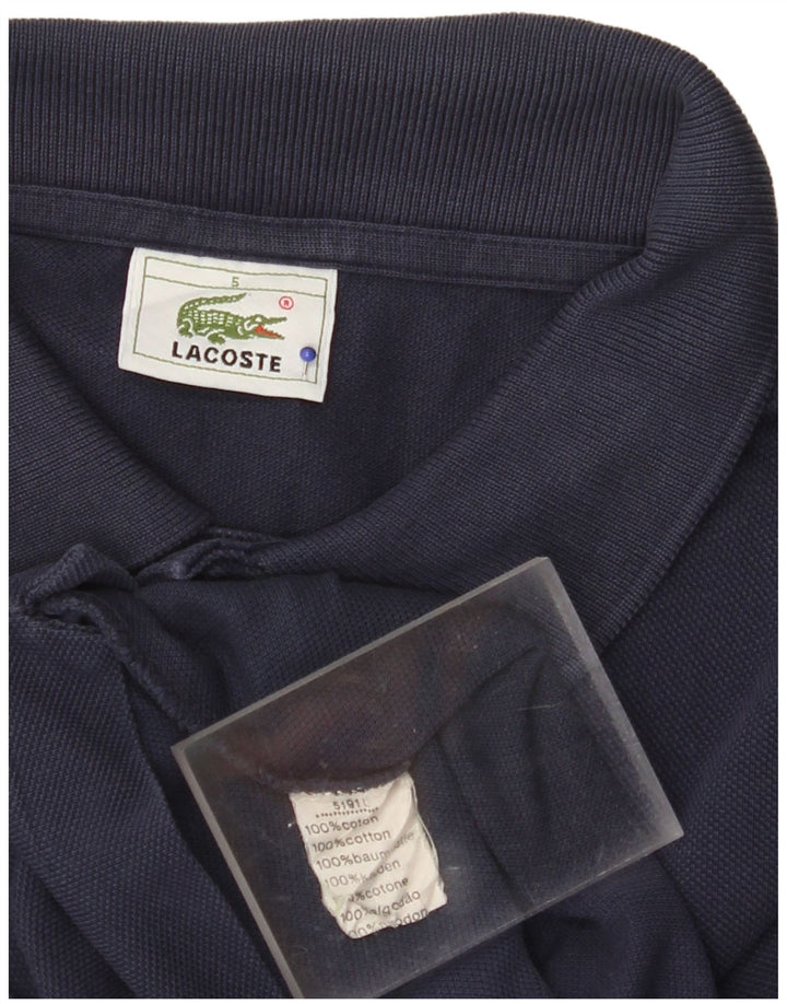 Мужская рубашка-поло LACOSTE, размер 5, большая, темно-синяя, хлопок