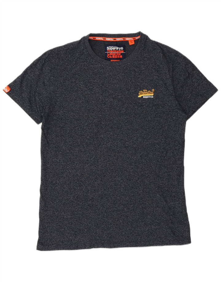 Мужская футболка Superdry Top Medium Темно-синяя в крапинку из хлопка
