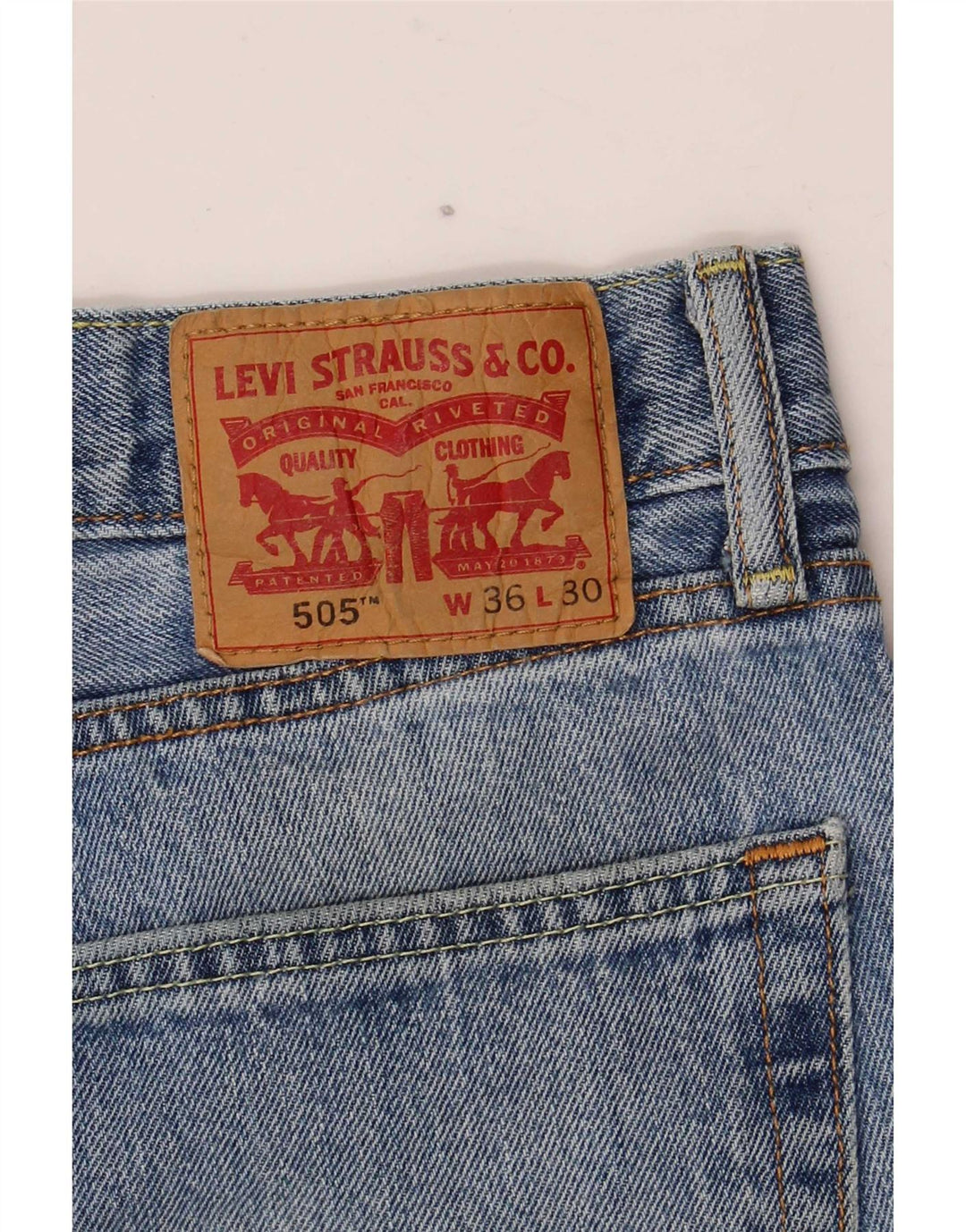 Мужские прямые джинсы Levi's 505 W36 L30 синие