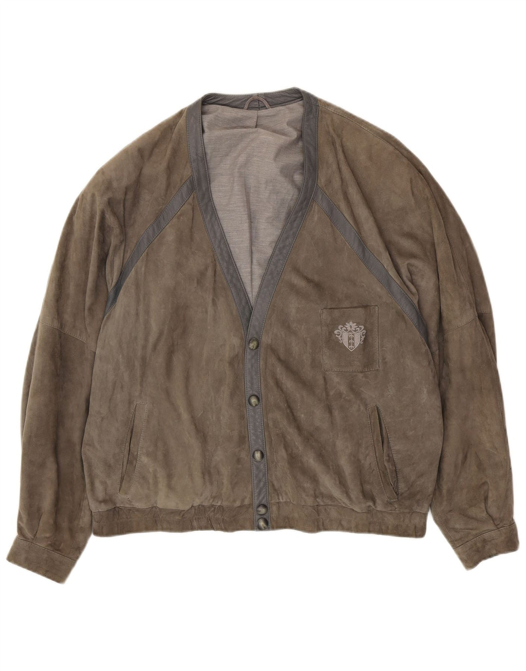 Мужская замшевая куртка VINTAGE UK 42 XL серая