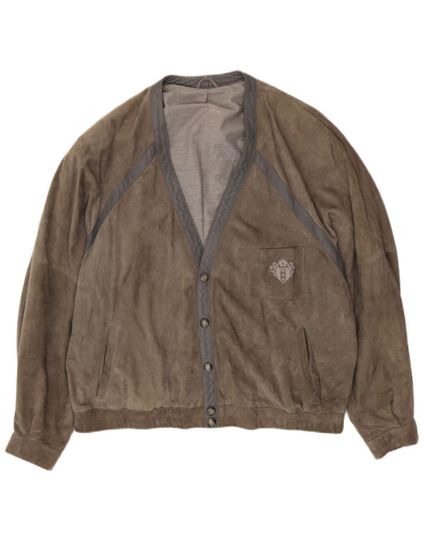 Мужская замшевая куртка VINTAGE UK 42 XL серая