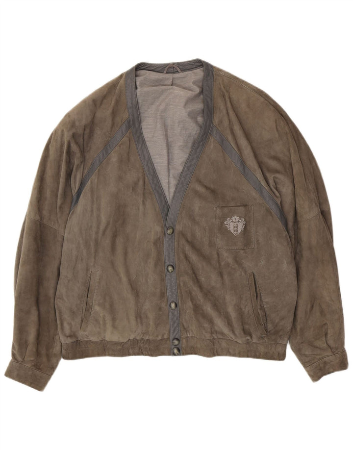 Мужская замшевая куртка VINTAGE UK 42 XL серая