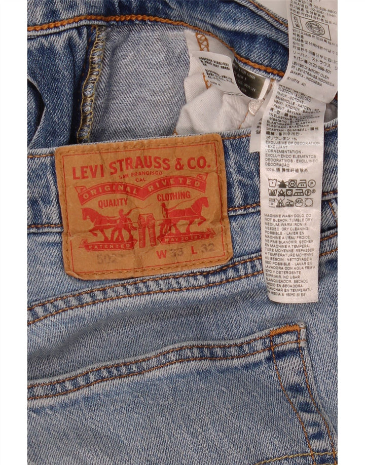Мужские прямые джинсы Levi's 502 W33 L32 синие, хлопок