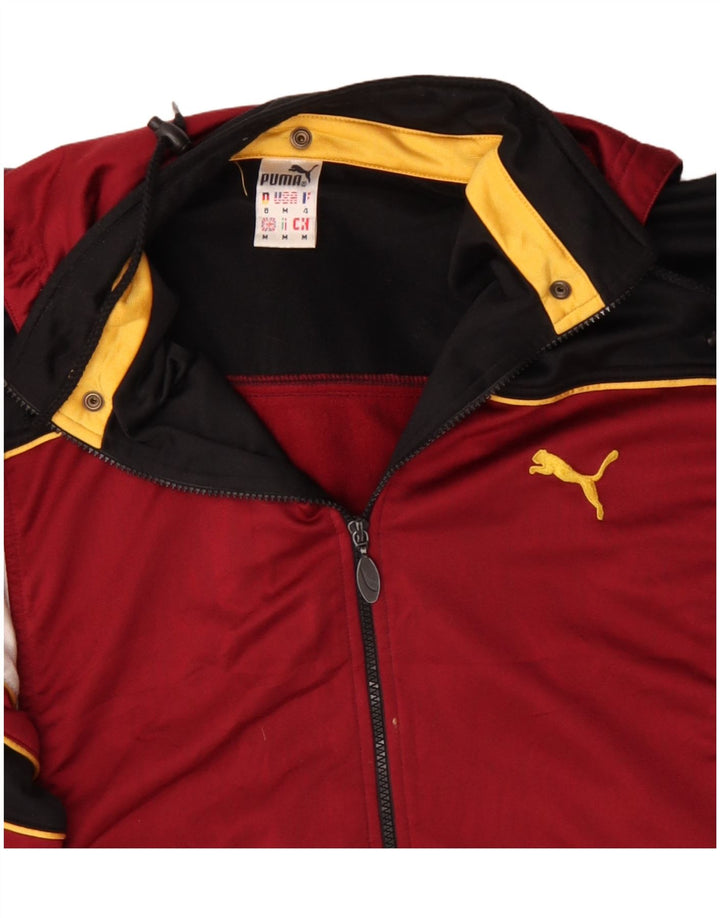 Puma Мужская спортивная куртка с капюшоном с графическим рисунком, верхняя куртка, средний бордовый, цветной блок