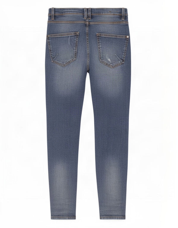 Мужские потертые узкие джинсы Zara EU 38, маленькие W30 L26, синие, хлопок