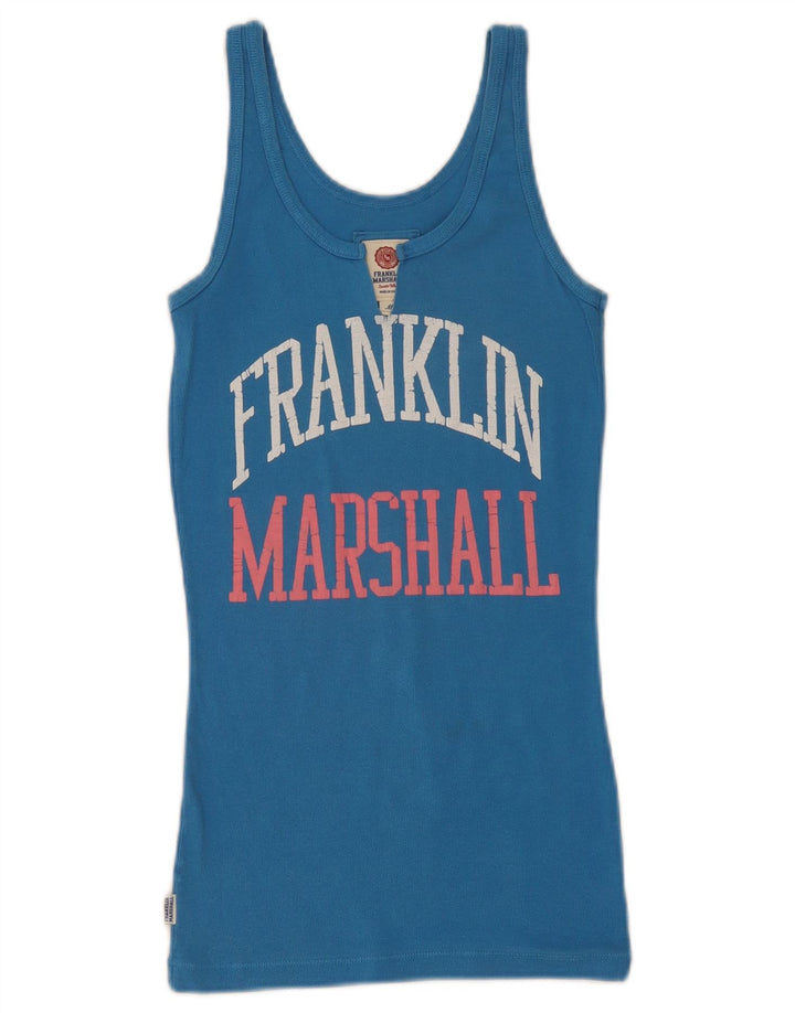 Женский жилет с рисунком Franklin & Marshall, Великобритания 12, средний синий хлопок