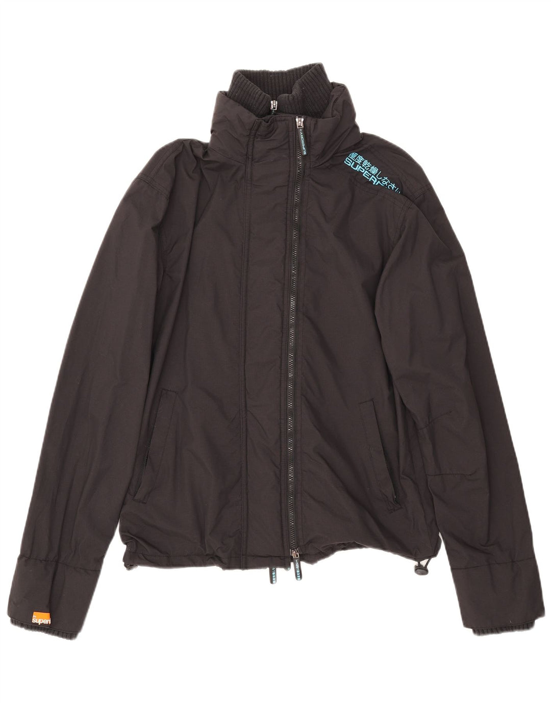 Мужская дождевик Superdry UK 40, большой черный нейлон