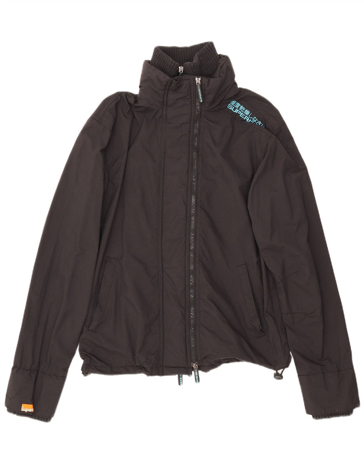 Мужская дождевик Superdry UK 40, большой черный нейлон