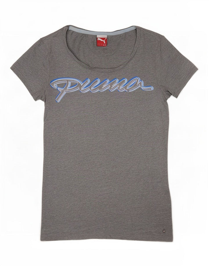 Женская футболка с рисунком Puma Top UK 12, средний серый