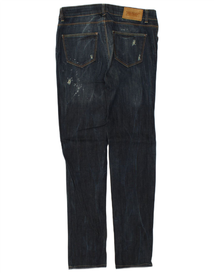 Женские узкие джинсы Zara EU 40 Medium W30 L31 Темно-синие, хлопок