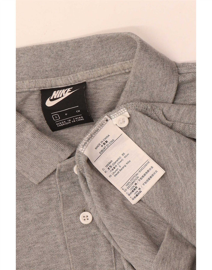 Мужская рубашка-поло стандартного кроя с короткими рукавами Nike, маленькая серая, хлопковая